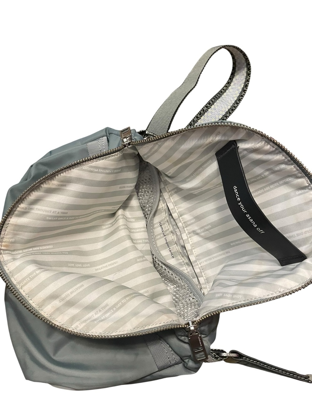 lululemon athletica Gray Crossbody Bag with Patterned Strap - Picture 6 of 6
